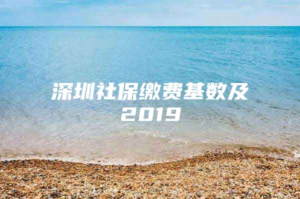 深圳社保缴费基数及2019