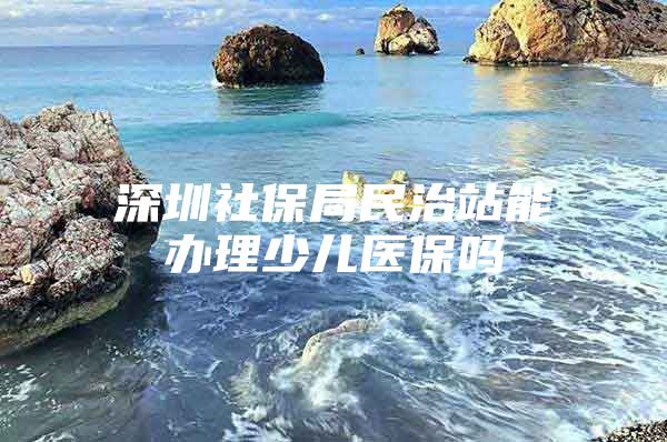 深圳社保局民治站能办理少儿医保吗