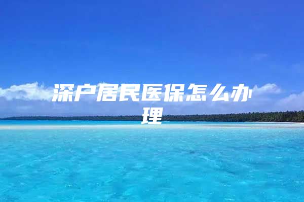 深户居民医保怎么办理