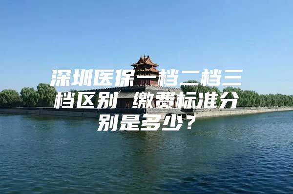 深圳医保一档二档三档区别 缴费标准分别是多少？