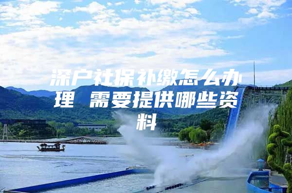 深户社保补缴怎么办理 需要提供哪些资料