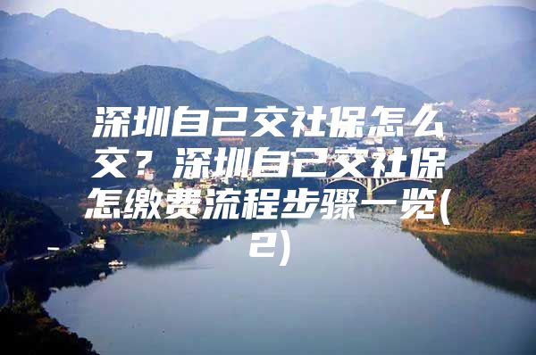 深圳自己交社保怎么交？深圳自己交社保怎缴费流程步骤一览(2)