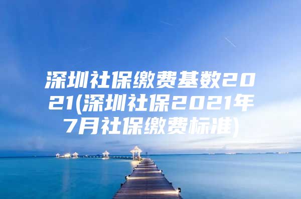 深圳社保缴费基数2021(深圳社保2021年7月社保缴费标准)