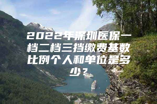 2022年深圳医保一档二档三挡缴费基数比例个人和单位是多少？