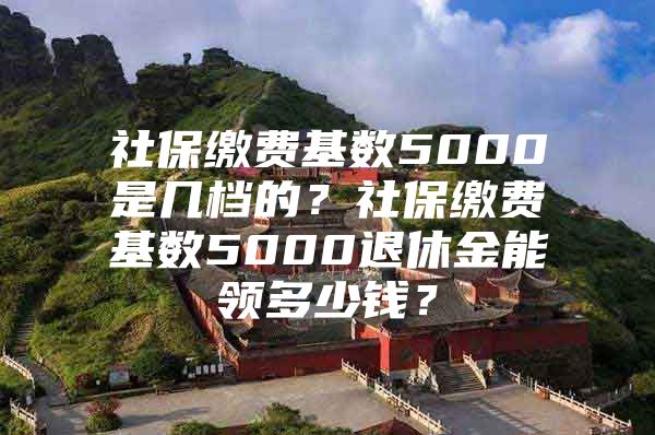 社保缴费基数5000是几档的？社保缴费基数5000退休金能领多少钱？