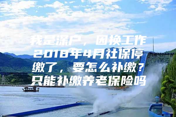 我是深户，因换工作2018年4月社保停缴了，要怎么补缴？只能补缴养老保险吗