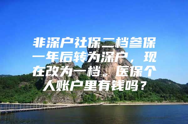 非深户社保二档参保一年后转为深户，现在改为一档。医保个人账户里有钱吗？