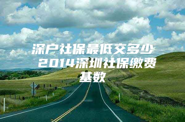 深户社保最低交多少 2014深圳社保缴费基数