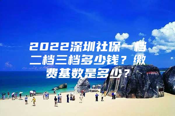 2022深圳社保一档二档三档多少钱？缴费基数是多少？