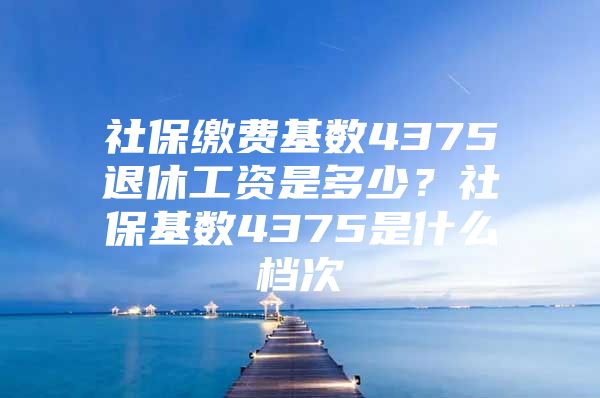 社保缴费基数4375退休工资是多少？社保基数4375是什么档次