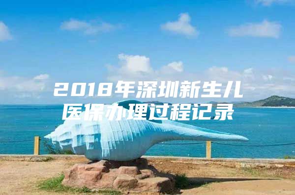 2018年深圳新生儿医保办理过程记录