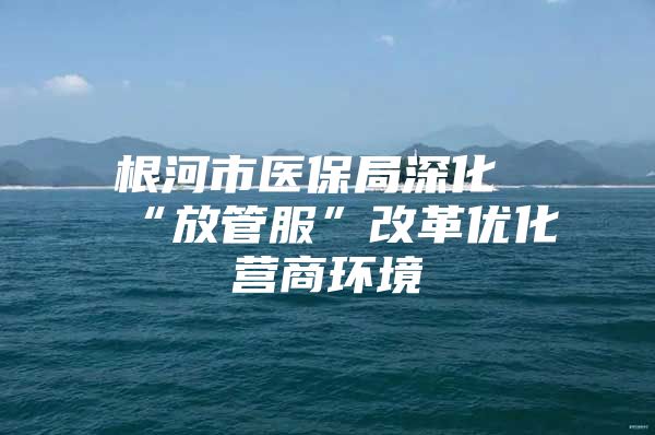 根河市医保局深化“放管服”改革优化营商环境