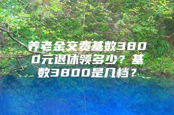 养老金交费基数3800元退休领多少？基数3800是几档？