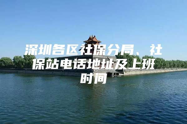 深圳各区社保分局、社保站电话地址及上班时间